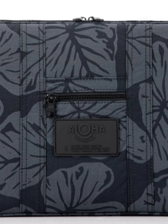 ALOHA Collection Other - ALOHA Collection Kalo Laptop Case Black Gray Tropical Leaf Print Ripstop Nylon